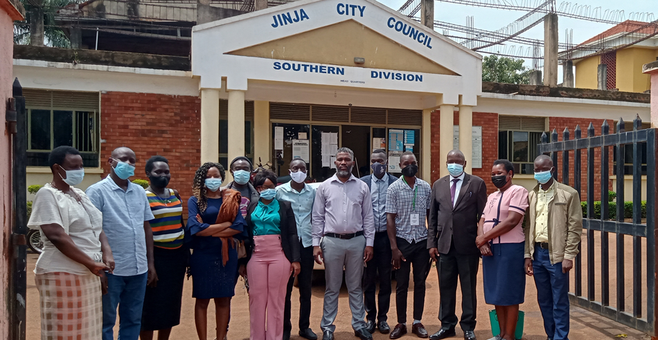 The Uganda Nile Discourse Forum Delegation and the Climate Change Champions' Representatives Meet the Mayor and Deputy Mayor of the Southern Division in Jinja City